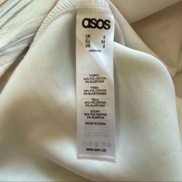 ASOS Open Top Marble Print Exposed Scuba Midi Dress Size 2 - Picture 9 of 12